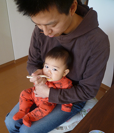 Kobayashi, which is taking a child-care leave
