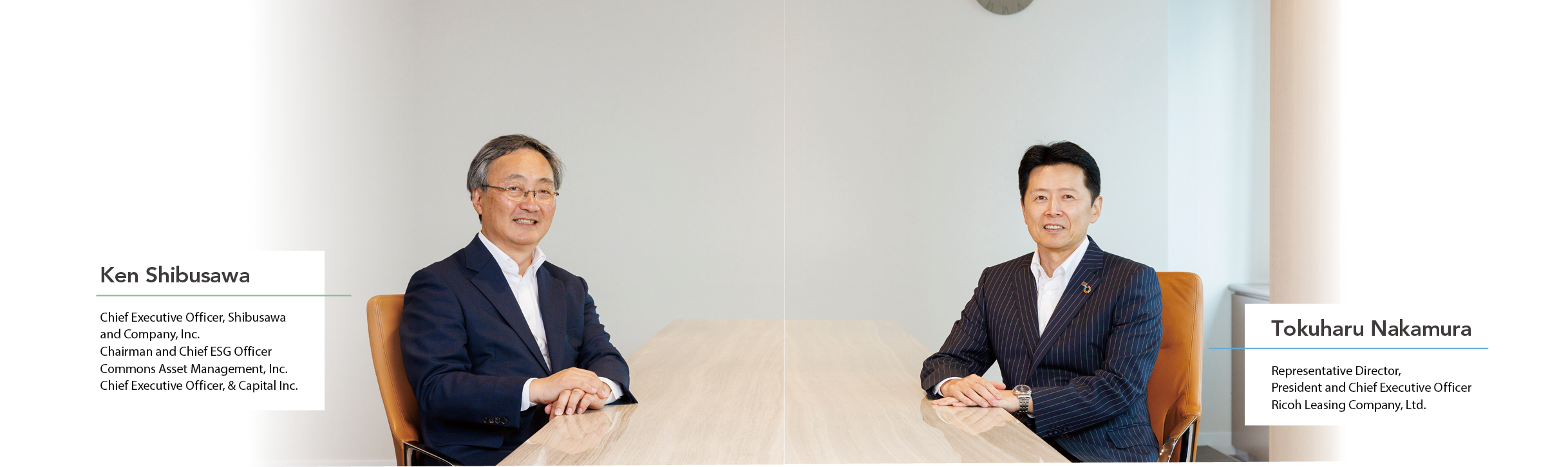 Photographs of Takeshi Shibusawa and Tokuharu Nakamura